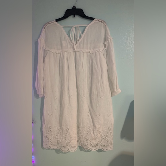 120% Lino White Dress - Picture 3 of 8